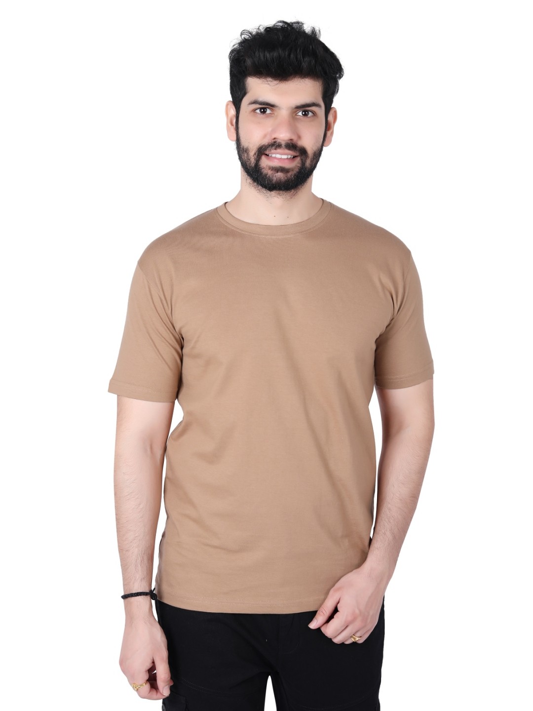 Round Neck Plain Half T-shirt Biskit