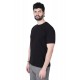 Round Neck Plain Half T-shirt Black Round Neck Plain Half T-shirt Black