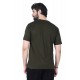 Round Neck Plain Half T-shirt Mehandi