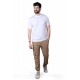 Round Neck Plain Half T-shirt White Round Neck Plain Half T-shirt White