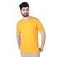 Round Neck Plain Half T-shirt Yellow