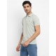 Collar Plain Half T-Shirt Light Grey Collar Plain Half T-Shirt Light Grey