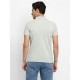 Collar Plain Half T-Shirt Light Grey Collar Plain Half T-Shirt Light Grey