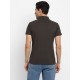 Collar Plain Half T-Shirt Dark Grey Collar Plain Half T-Shirt Dark Grey