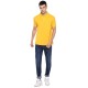 Collar Plain Half T-Shirt Mustard
