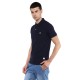 Collar Plain Half T-Shirt Navy Collar Plain Half T-Shirt Navy