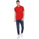 Collar Plain Half T-Shirt Red Collar Plain Half T-Shirt Red