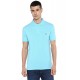 Collar Plain Half T-Shirt Sky Collar Plain Half T-Shirt Sky