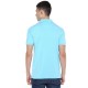 Collar Plain Half T-Shirt Sky Collar Plain Half T-Shirt Sky
