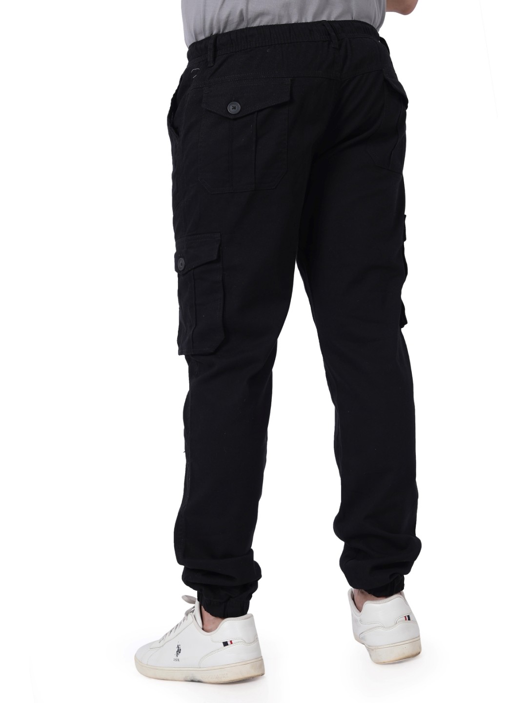 Plain Six Pocket Cargo Black Plain Six Pocket Cargo Black