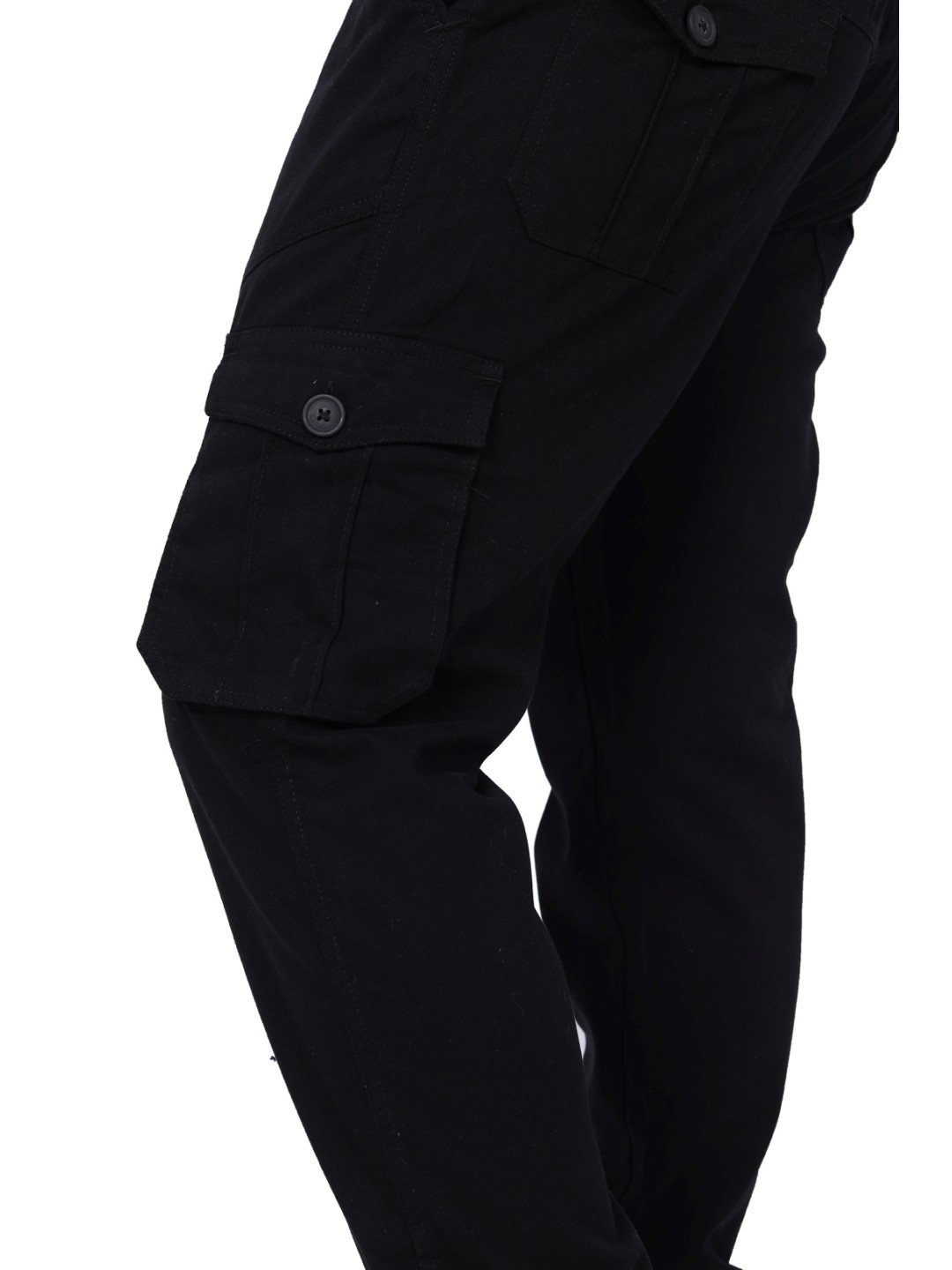 Plain Six Pocket Cargo Black Plain Six Pocket Cargo Black