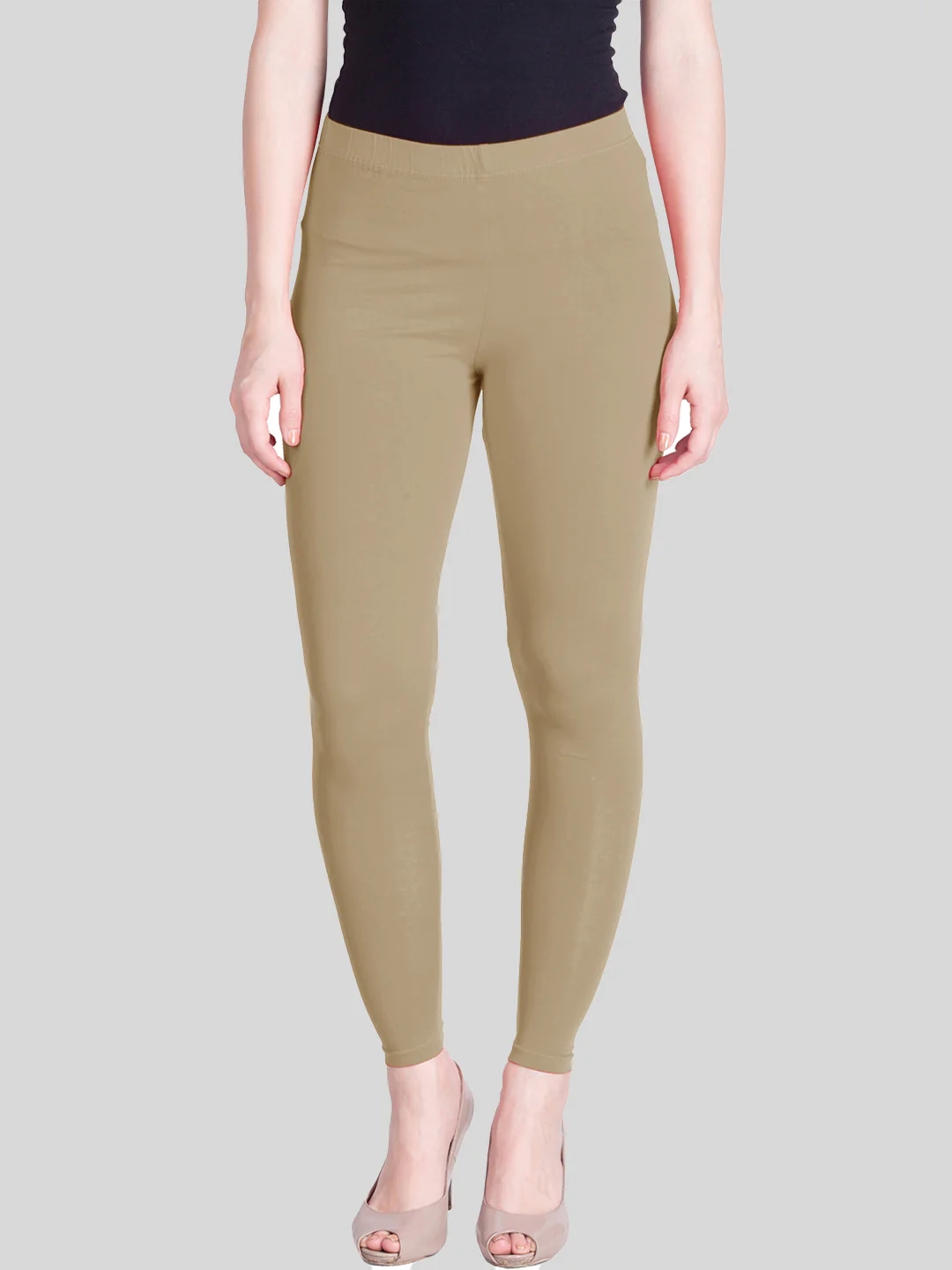 Beige Ankle Length Leggings Beige Ankle Length Leggings