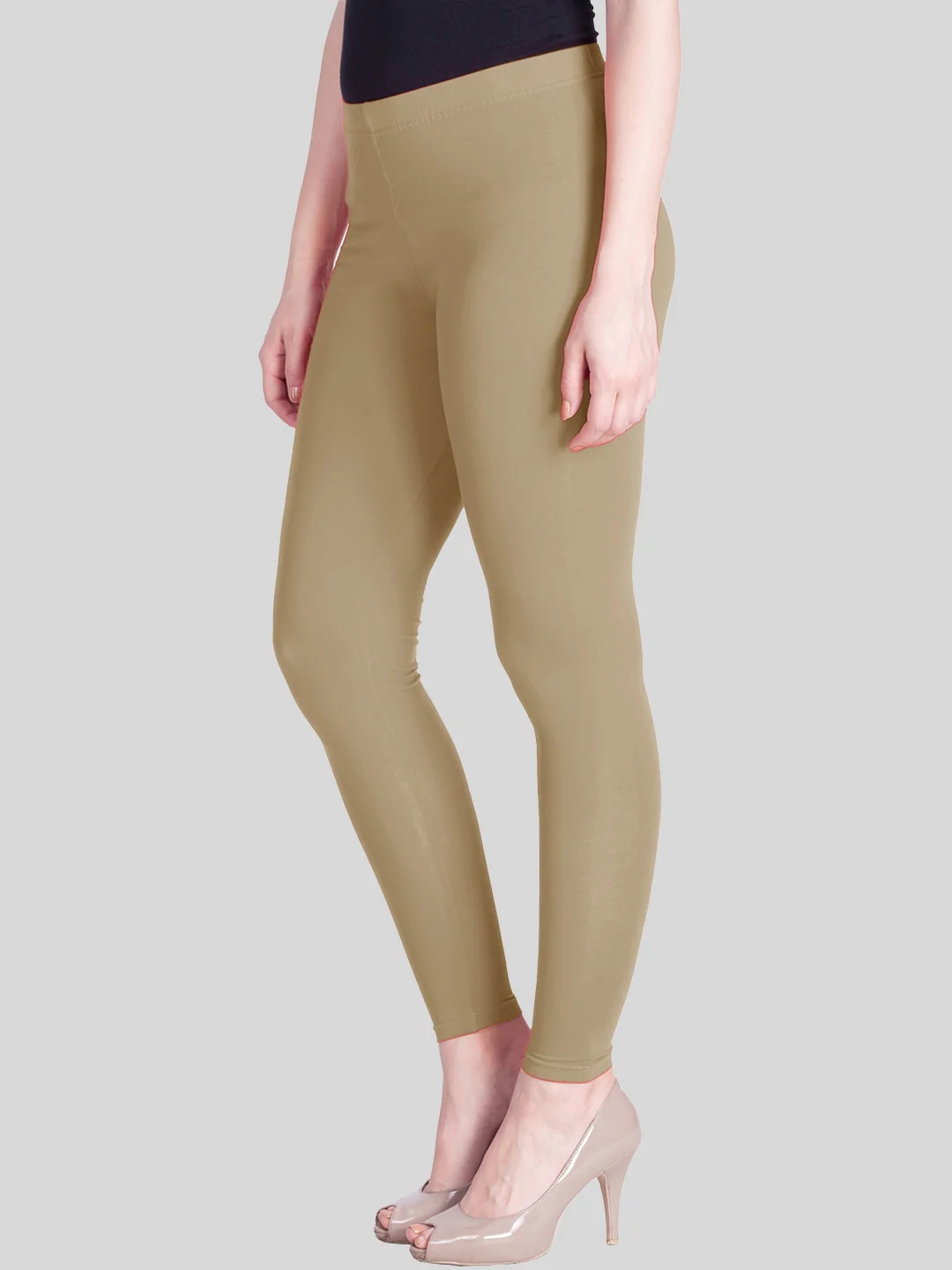 Beige Ankle Length Leggings Beige Ankle Length Leggings