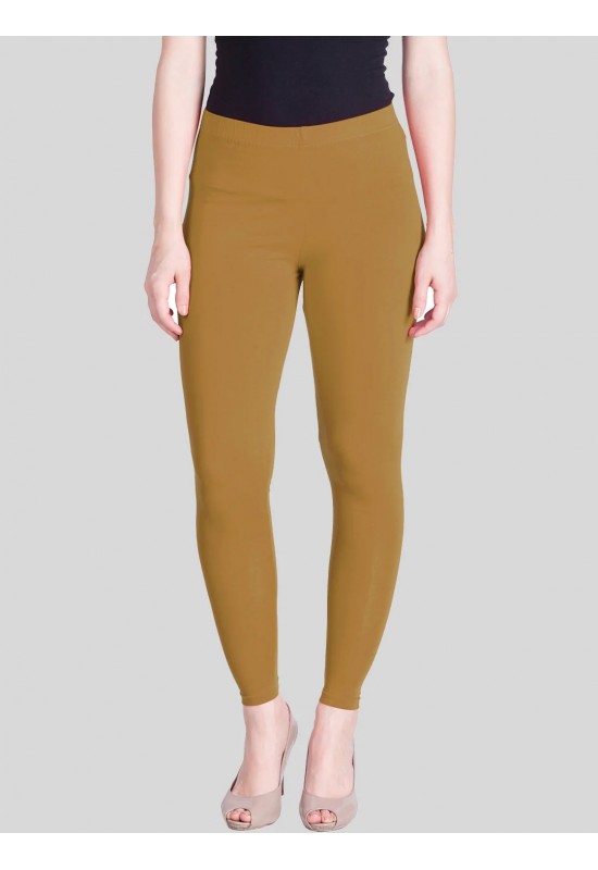 Wheat Beige Ankle Length Leggings