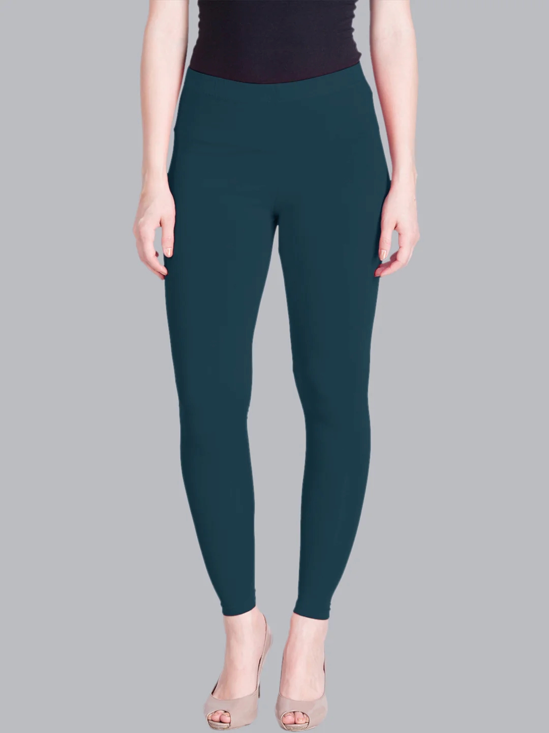 Pine Blue Green Ankle Length Leggings Pine Blue Green Ankle Length Leggings