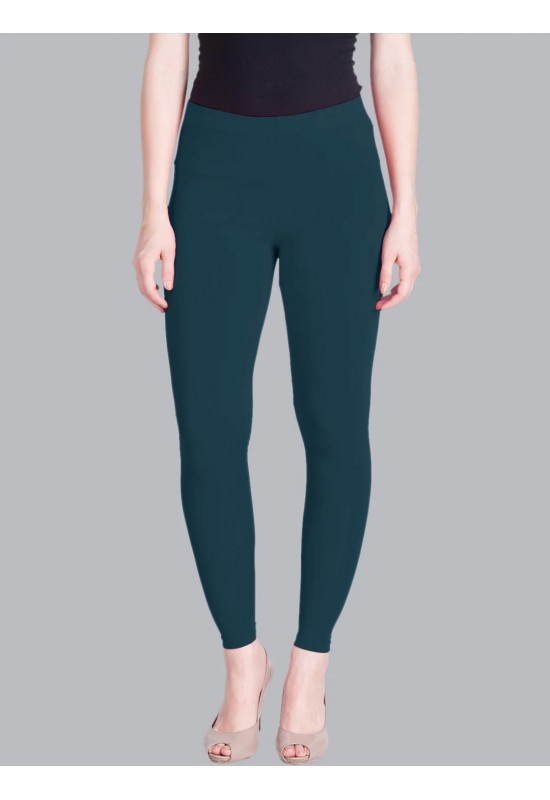 Pine Blue Green Ankle Length Leggings