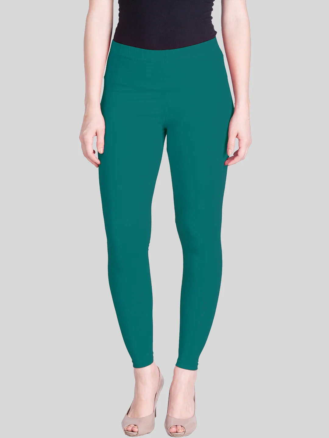 Peacock Blue Ankle Length Leggings Peacock Blue Ankle Length Leggings