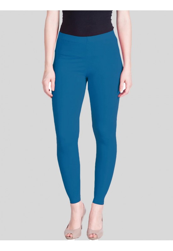 Teal Blue Ankle Length Leggings