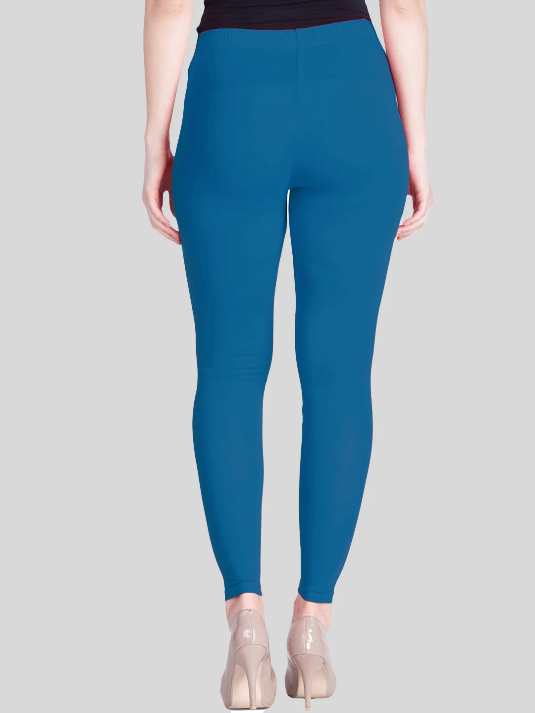 Teal Blue Ankle Length Leggings
