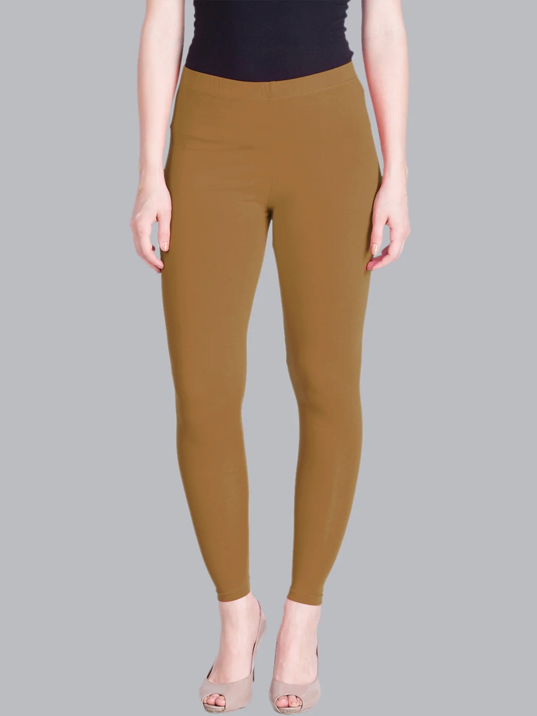 Tan Brown Ankle Length Leggings Tan Brown Ankle Length Leggings