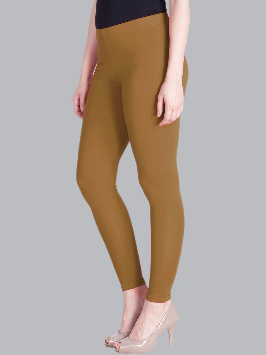 Tan Brown Ankle Length Leggings Tan Brown Ankle Length Leggings