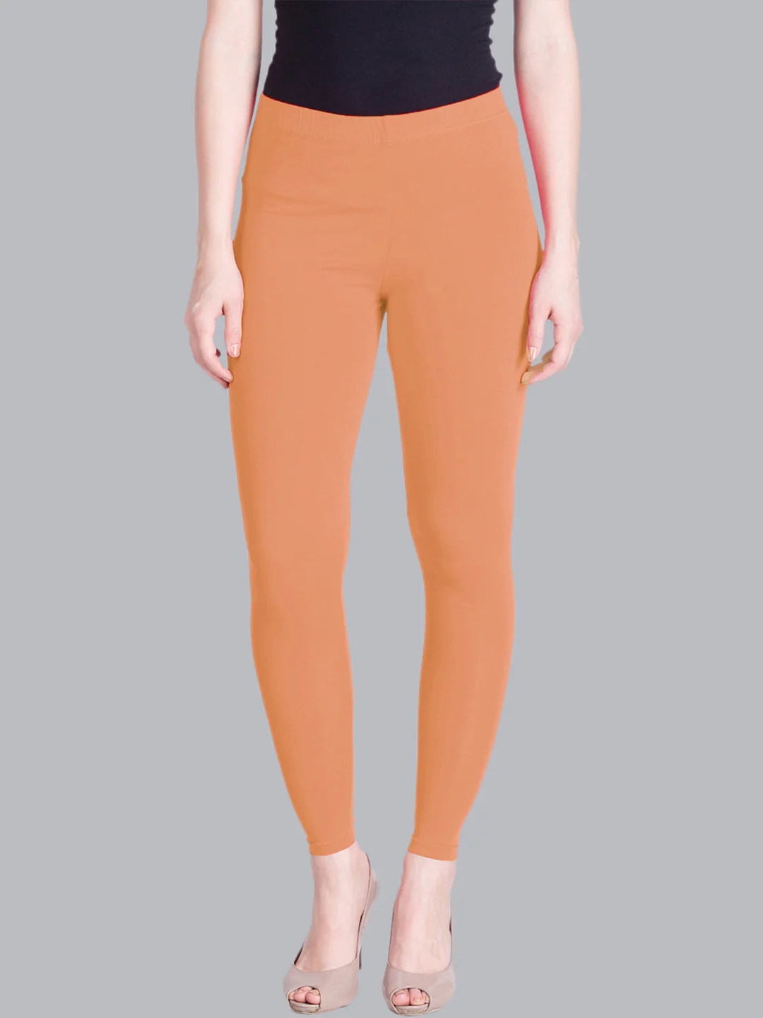 Papaya Coral Ankle Length Leggings Papaya Coral Ankle Length Leggings