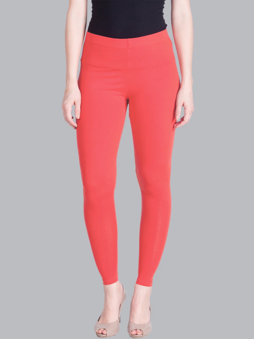 Punch Coral Ankle Length Leggings