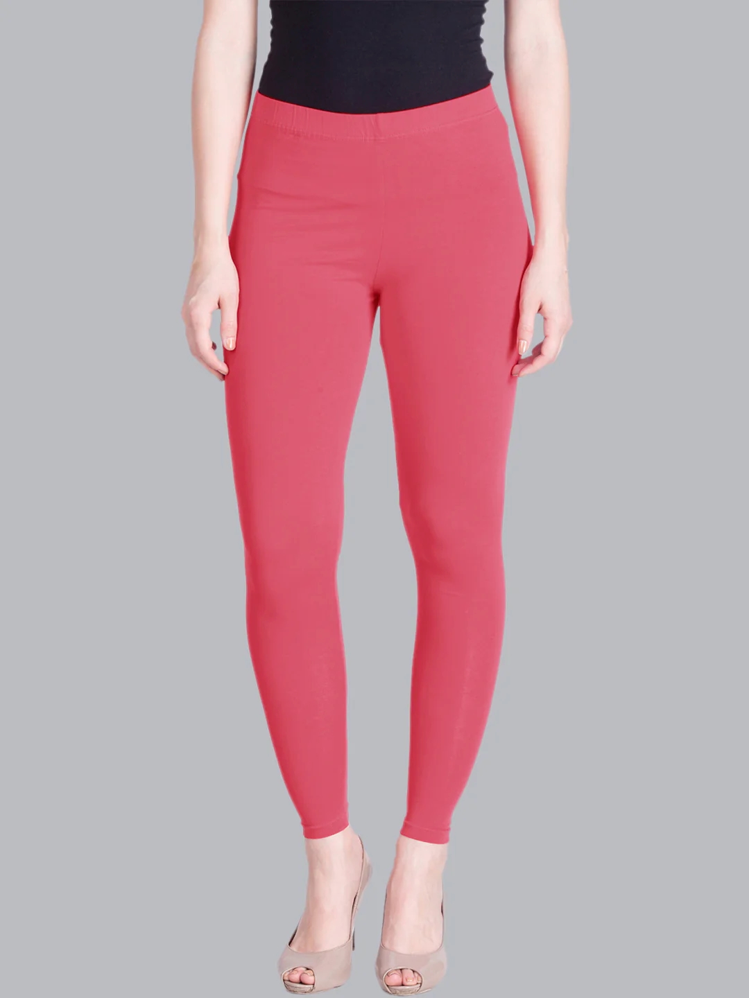 Tender Peach Coral Ankle Length Leggings Tender Peach Coral Ankle Length Leggings