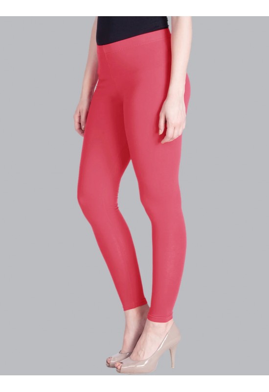 Tender Peach Coral Ankle Length Leggings Tender Peach Coral Ankle Length Leggings