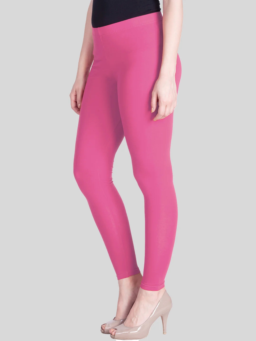 Romantic Rani Dark Pink Ankle Length Leggings Romantic Rani Dark Pink Ankle Length Leggings