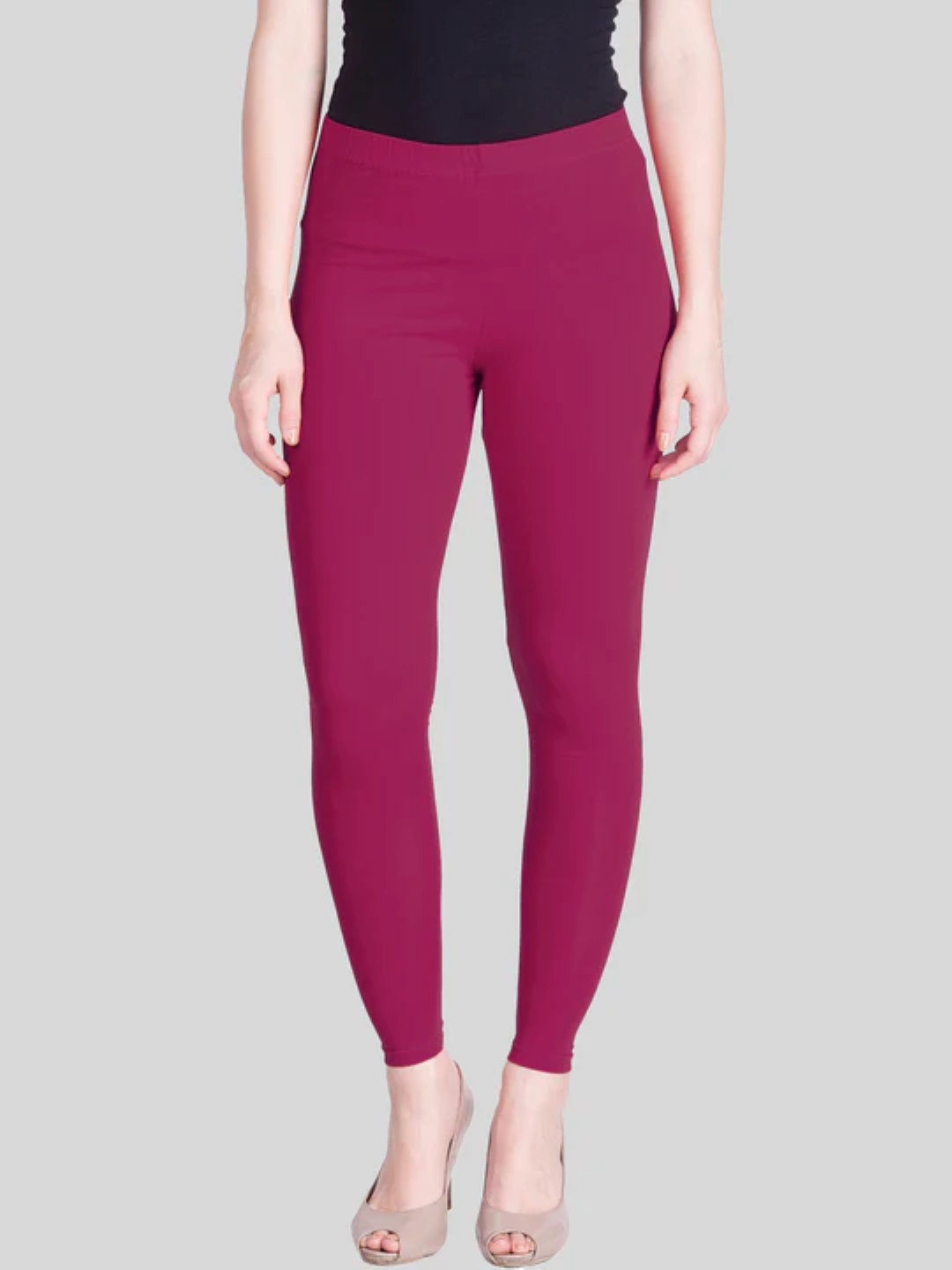Queen Lyra Dark Pink Ankle Length Leggings Queen Lyra Dark Pink Ankle Length Leggings