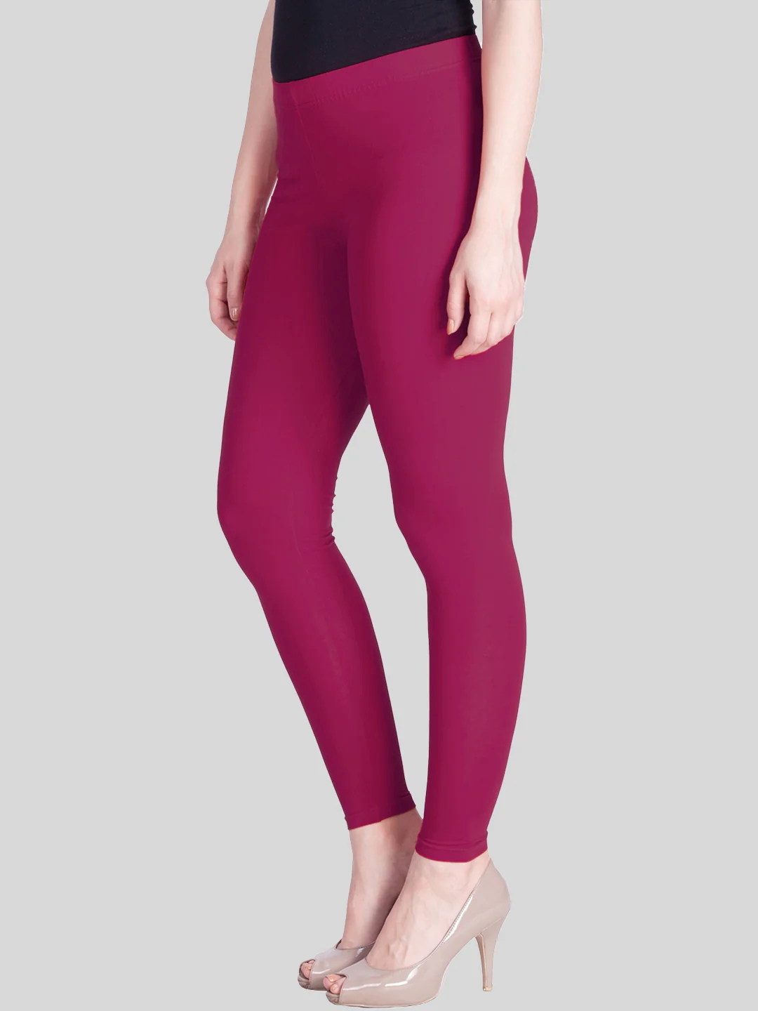 Queen Lyra Dark Pink Ankle Length Leggings Queen Lyra Dark Pink Ankle Length Leggings