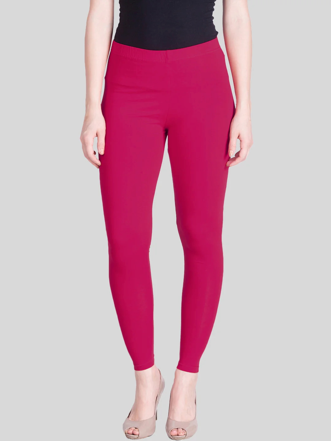 True Rani Dark Pink Ankle Length Leggings True Rani Dark Pink Ankle Length Leggings