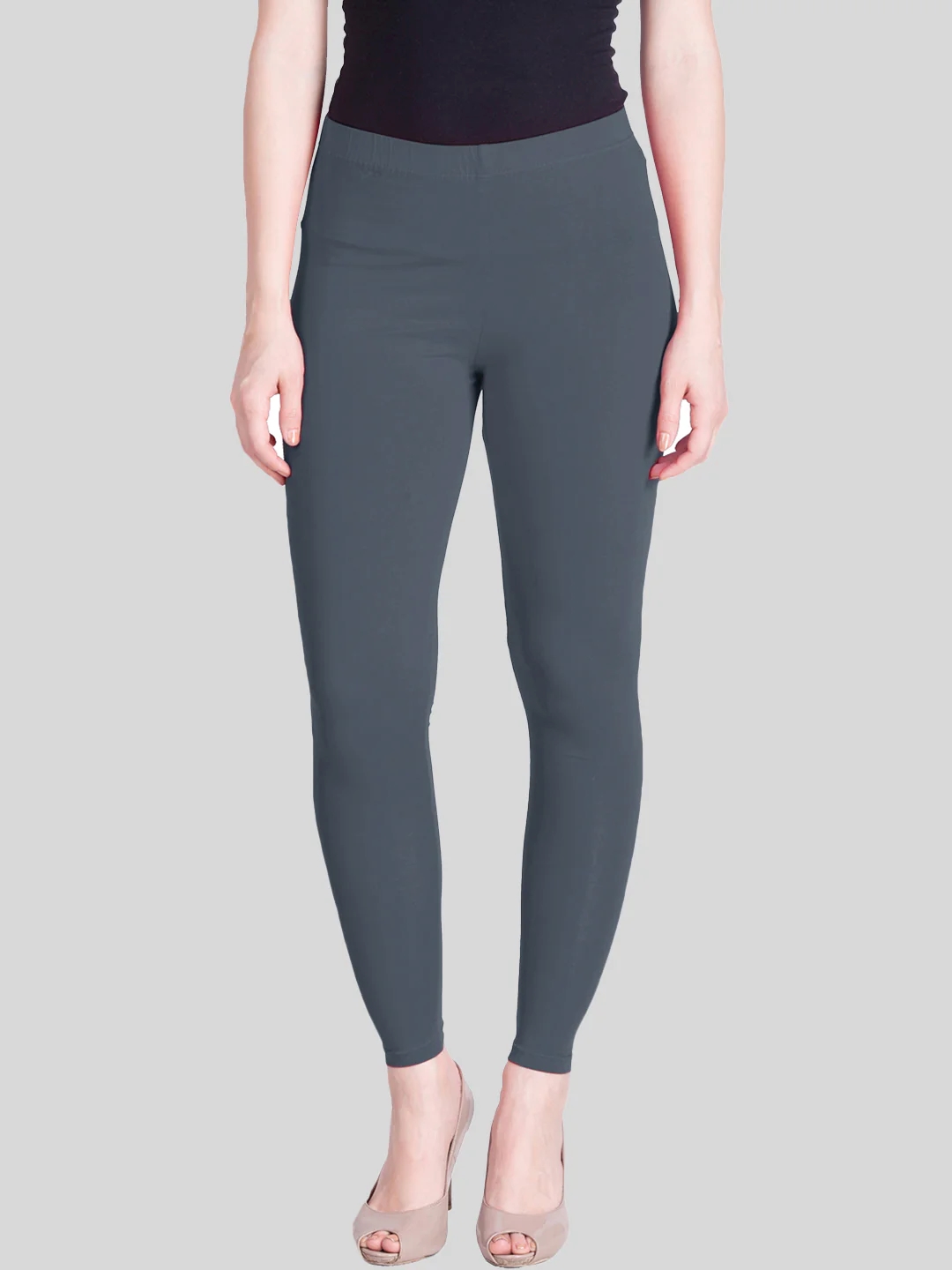 Steel Grey Ankle Length Leggings