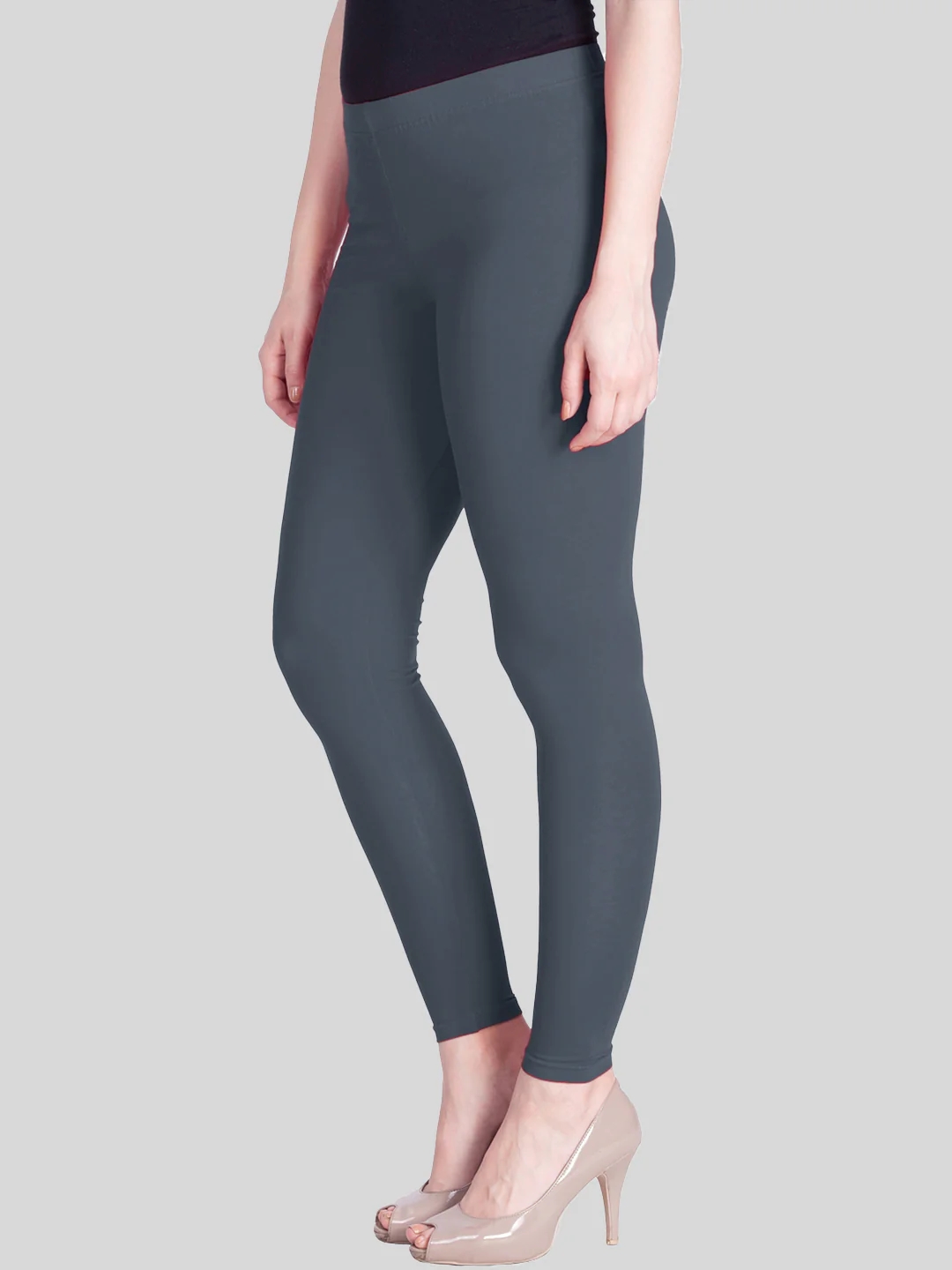 Steel Grey Ankle Length Leggings