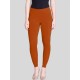 Orange Dark Rust Ankle Length Leggings