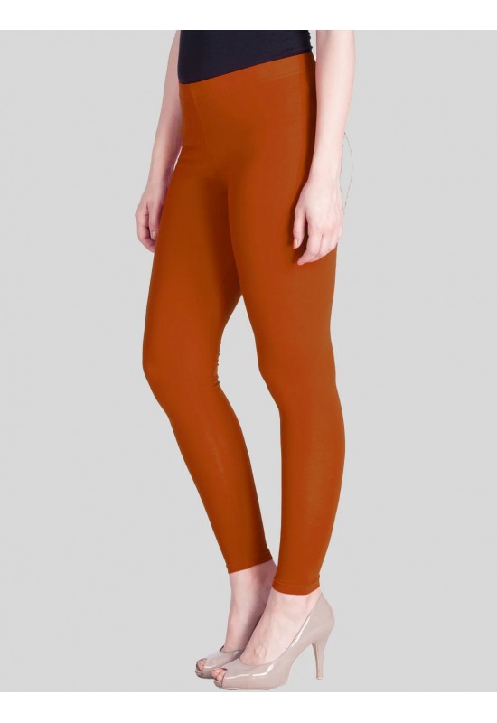 Orange Dark Rust Ankle Length Leggings Orange Dark Rust Ankle Length Leggings