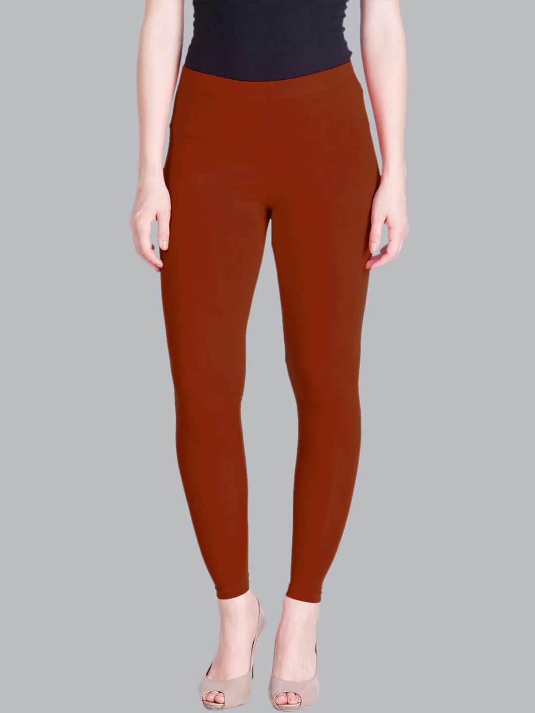 Redish Orange Ankle Length Leggings Redish Orange Ankle Length Leggings