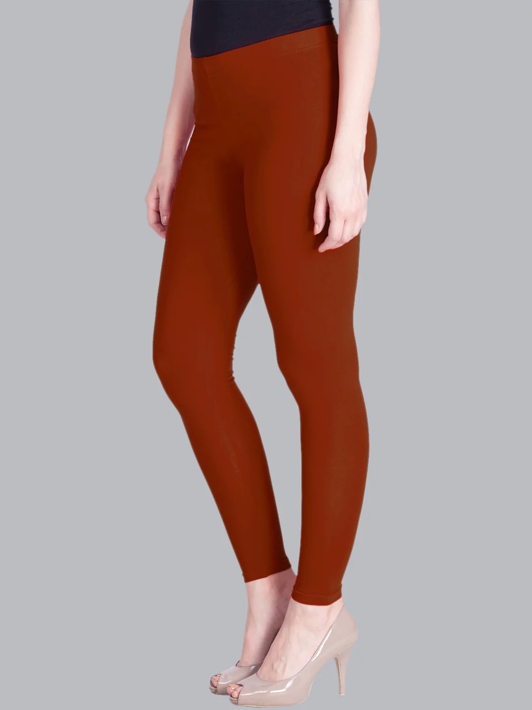 Redish Orange Ankle Length Leggings Redish Orange Ankle Length Leggings