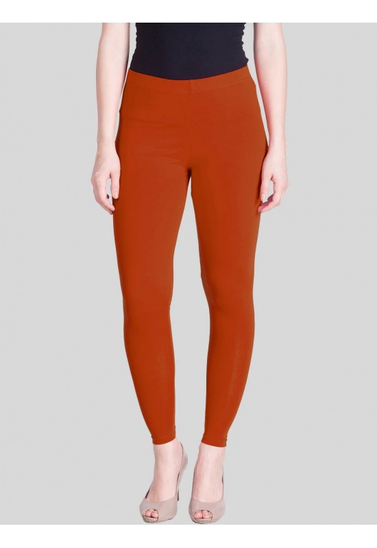 Orange Rust  Ankle Length Leggings