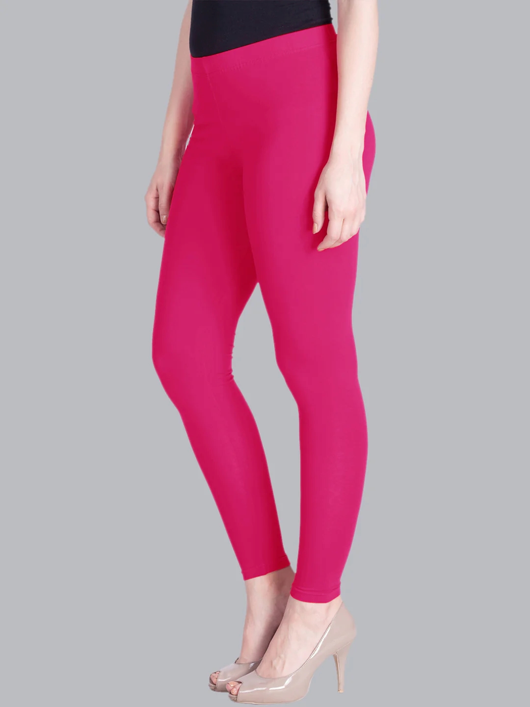 Rose Pink Ankle Length Leggings Rose Pink Ankle Length Leggings