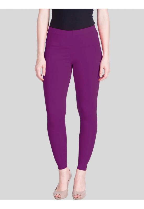 Pure Purple Ankle Length Leggings