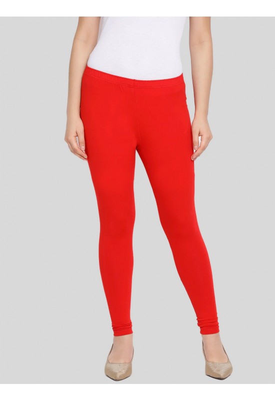 Red Ankle Length Leggings