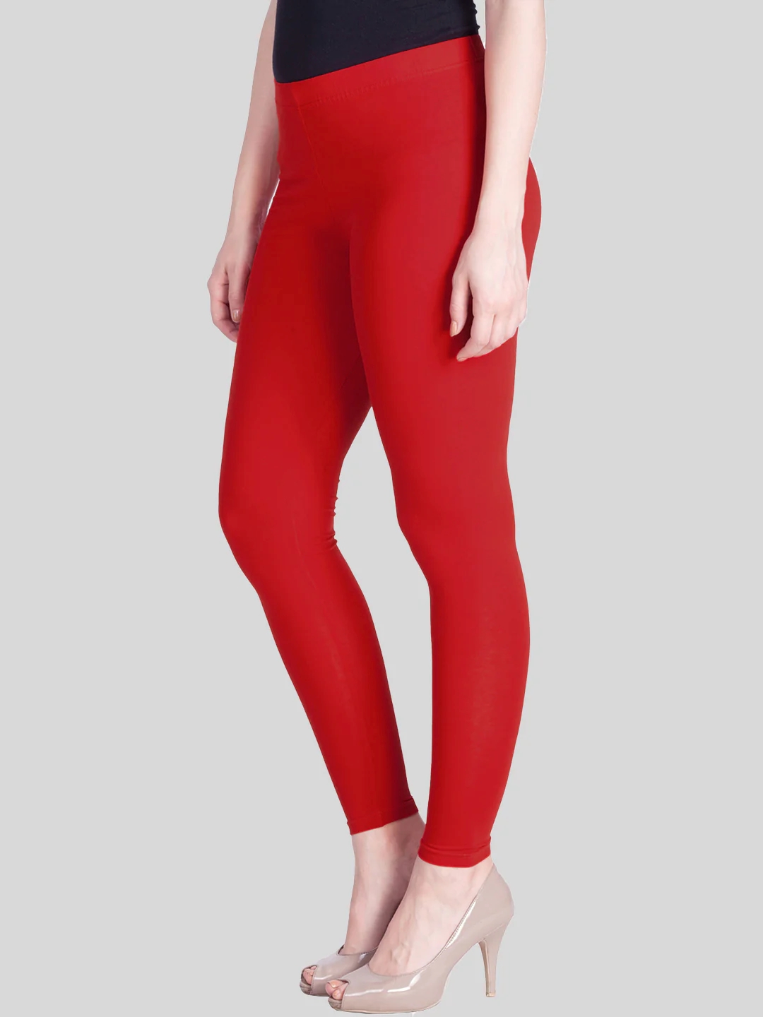 Scarlet Red Ankle Length Leggings
