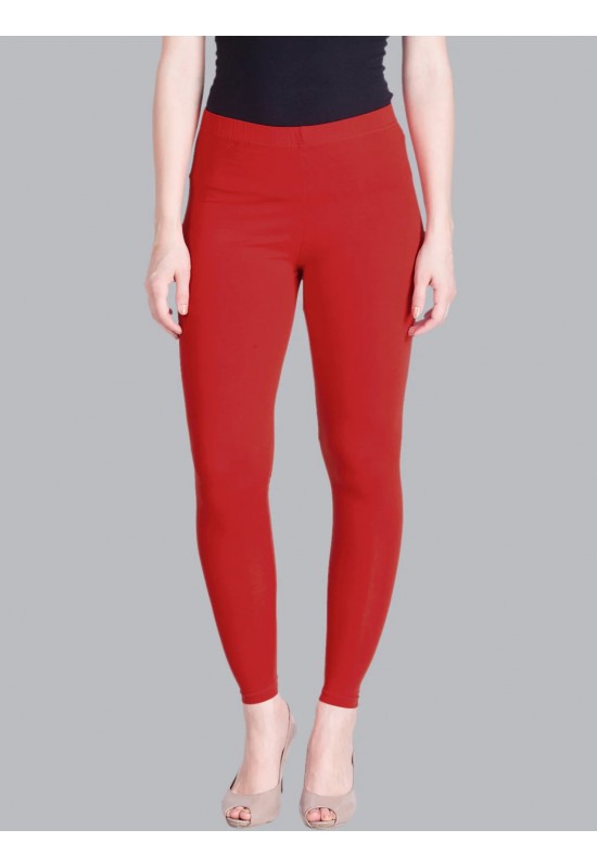 Tomato Red Ankle Length Leggings
