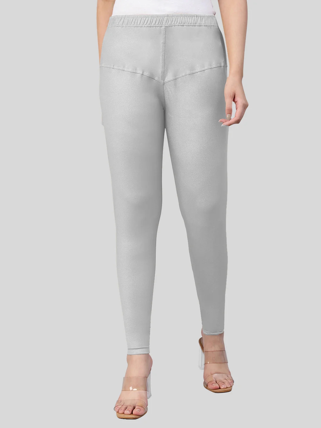 Silver Shimmer Ankle Length Leggings Silver Shimmer Ankle Length Leggings