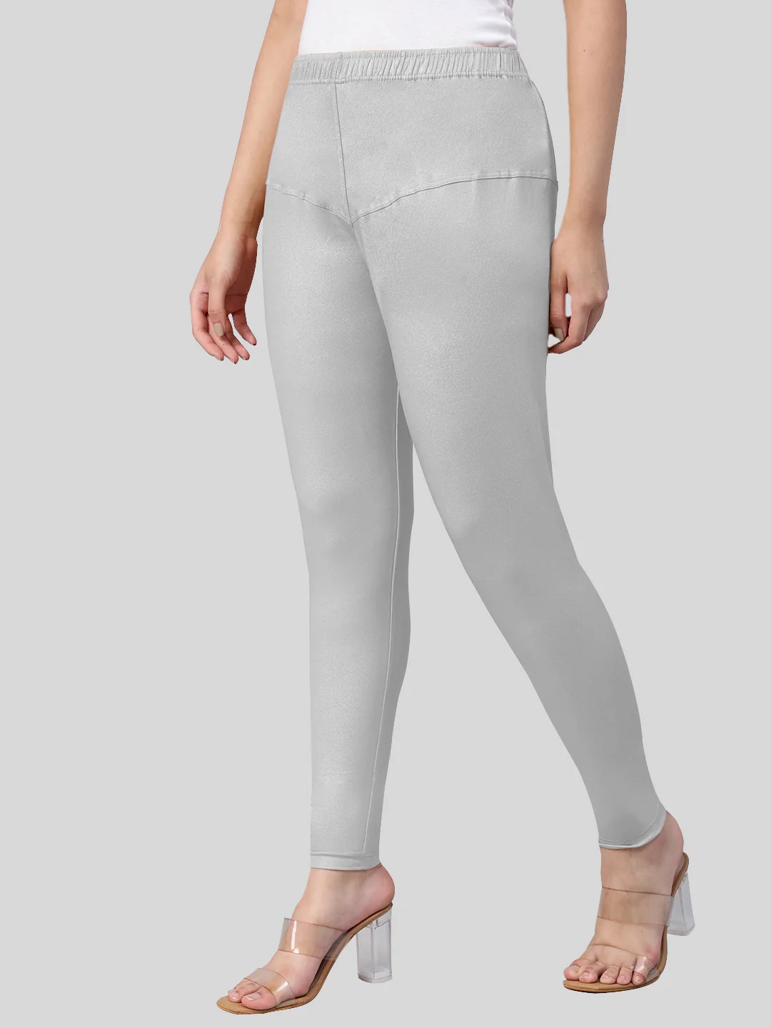 Silver Shimmer Ankle Length Leggings Silver Shimmer Ankle Length Leggings