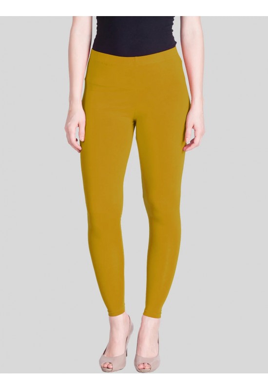 Yellow Rich Gold Ankle Length Leggings