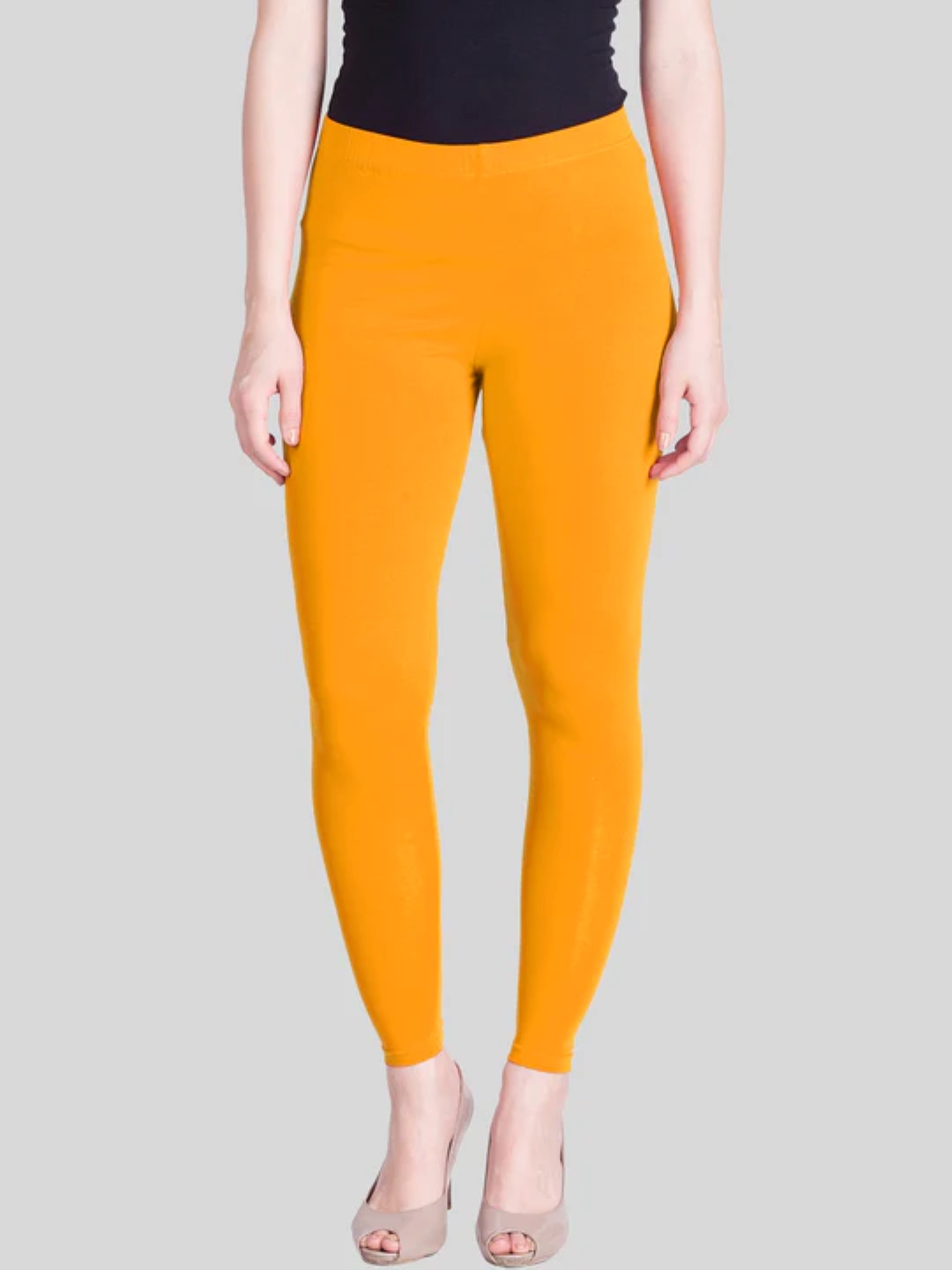 Yellow Turmeric Ankle Length Leggings